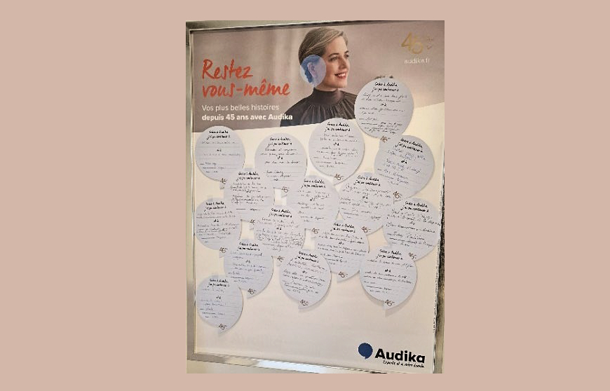 Audika présente ses appareils en marque propre à l’aide des témoignages de patients