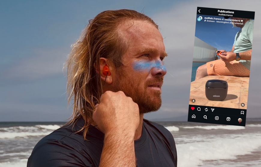 Audilab et Oticon signent un partenariat d’influence avec le surfeur handisport Pierre-Olivier Coutant