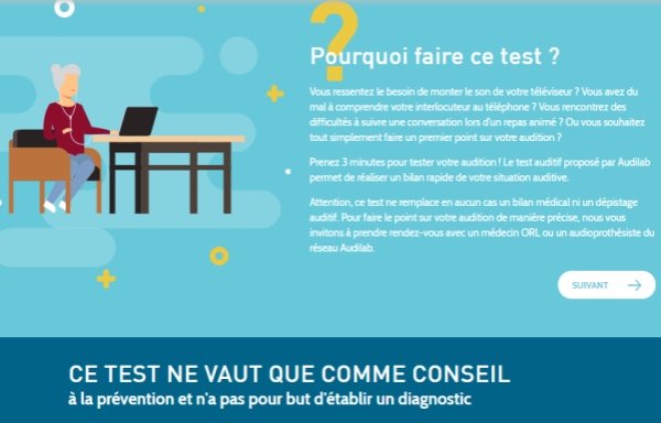 Un an après la refonte de son site, Audilab met en avant son test auditif