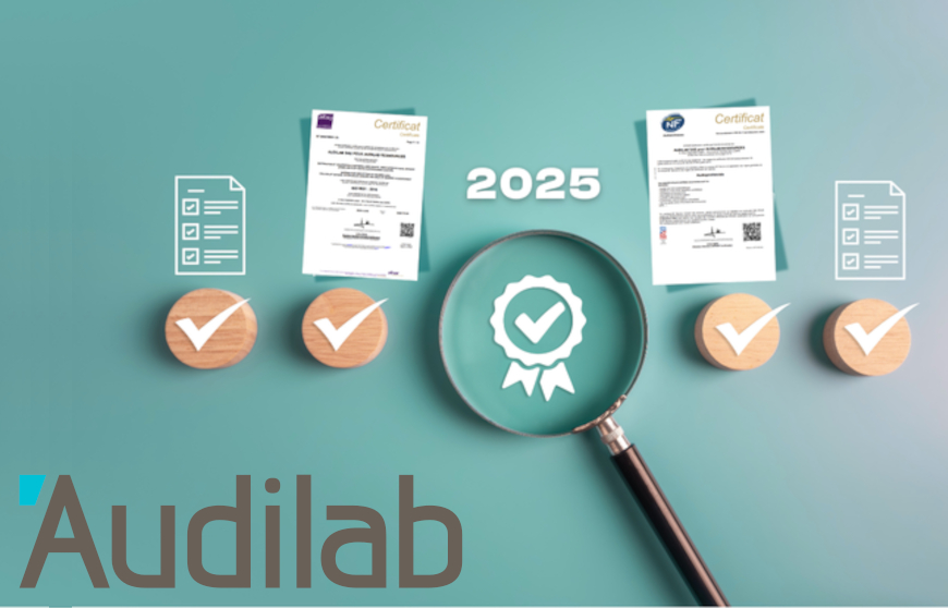 Certifications ISO 9001 et NF Service 518 renouvelées chez Audilab