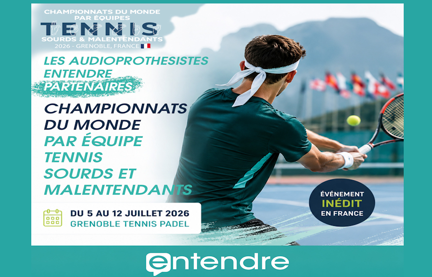 La France en argent aux championnats du monde par équipes de tennis sourds et malentendants, soutenus par Entendre