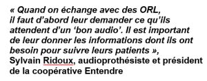 Relations ORL-Audio : de l’utilité à la nécessité