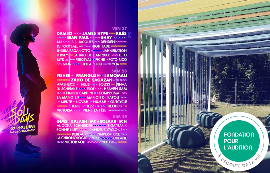 3 dispositifs complémentaires de prévention pour Solidays (Fondation pour l’audition)