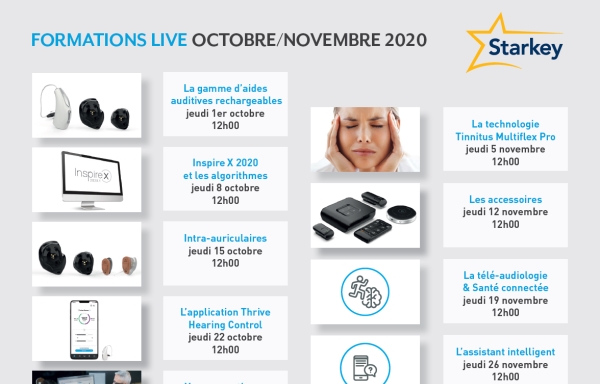 Cas pratiques et dernières fonctionnalités lancées sont au cœur des prochaines formations Starkey