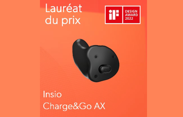 Insio Charge&Go AX, 3e aide auditive de Signia à recevoir un iF Design Award