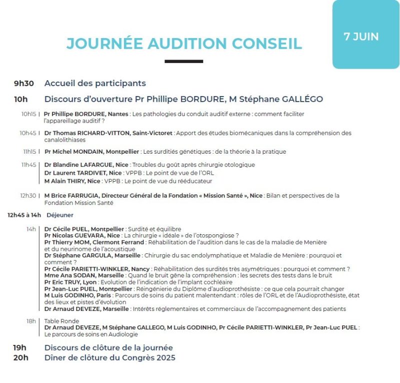 Découvrez le programme des 23ème Journées ORL-Paca