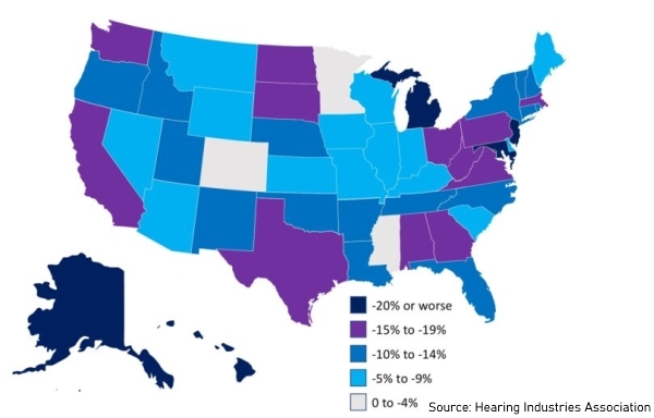 Le marché américain des aides auditives finit l’année 2020 à - 18 %