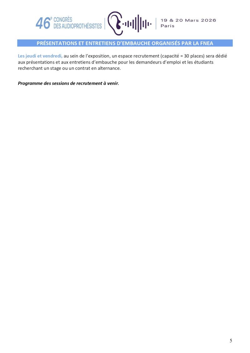 Congrès des audioprothésistes, c’est le moment de vous préinscrire