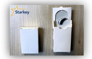 Starkey verdit ses emballages