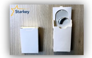 Starkey verdit ses emballages