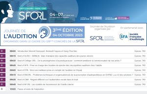 3e Journée pluridisciplinaire de l’audition-SFORL : la dead line pour les tarifs réduits approche