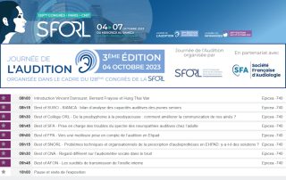 3e Journée pluridisciplinaire de l’audition-SFORL : la dead line pour les tarifs réduits approche