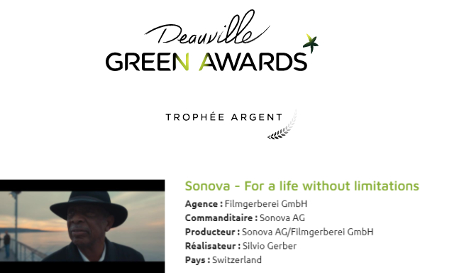 Le dernier film Sonova médaillé d’argent à Deauville