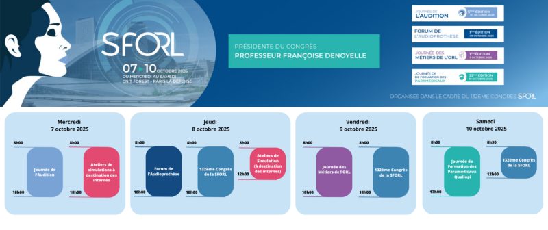 La SFORL prépare son congrès et la 5ème Journée pluridisciplinaire de l’audition