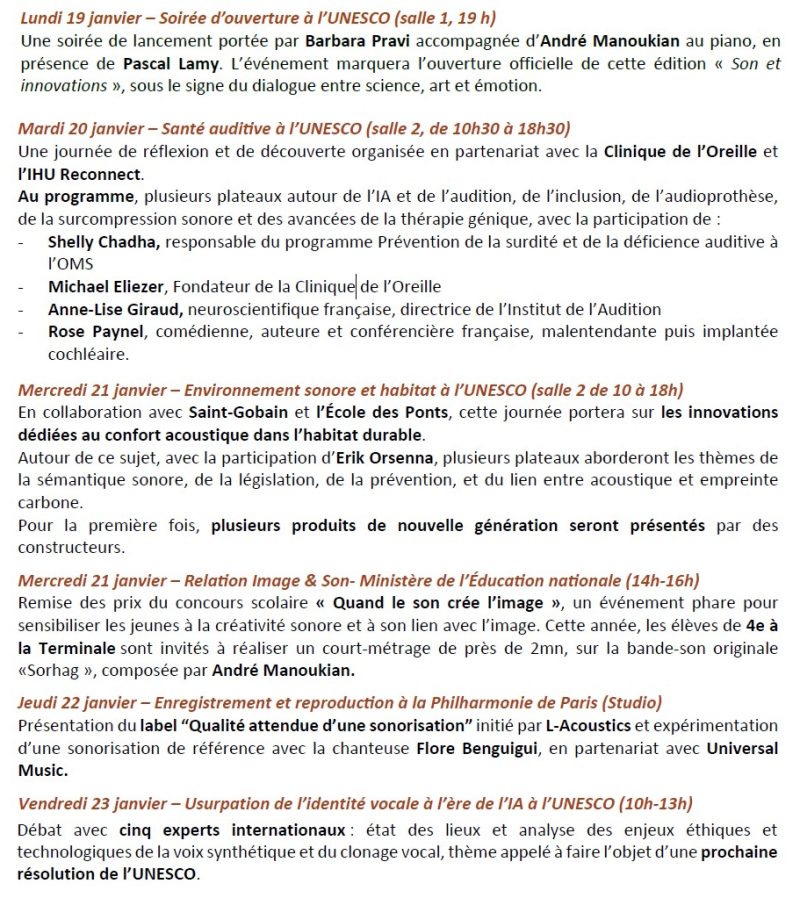 Découvrez le programme officiel de la Semaine du son 2026 et ses nouveautés