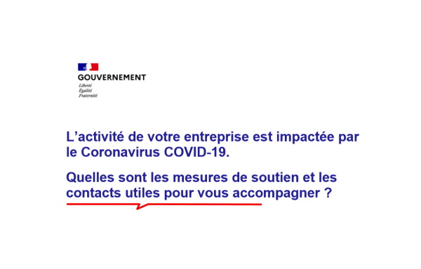 démarches mesures soutiens entreprises coronavirus